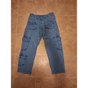 Free People Tahiti Cargo Pants Women XS Utility Y2k Grunge Boho Beach Gorp EMO